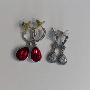 Earrings Pierced Fashion Faux Costume Rhinestone Set of 2